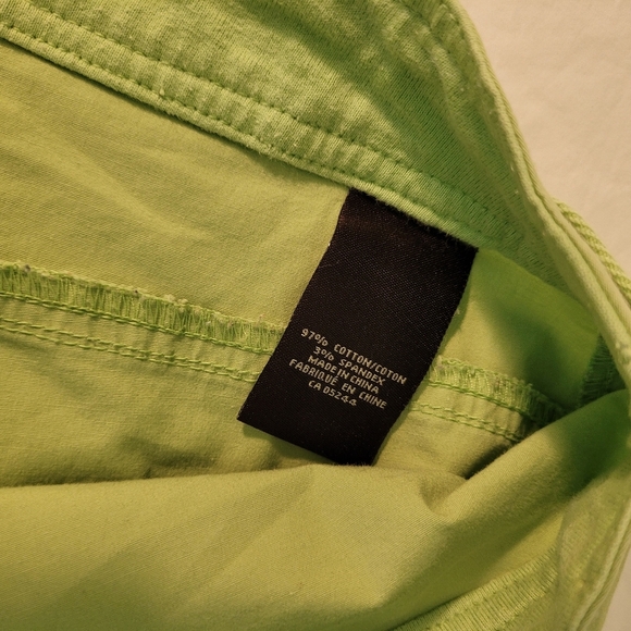 Cotton Ginny Vintage 2 Piece Retro Lime Green Zip Vest (S) and Ankle Pants (14) - Picture 7 of 13